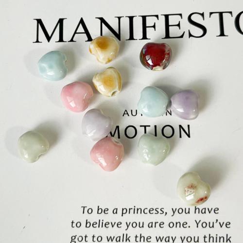 Porcelain Jewelry Beads Heart DIY Approx 2.3mm Sold By PC