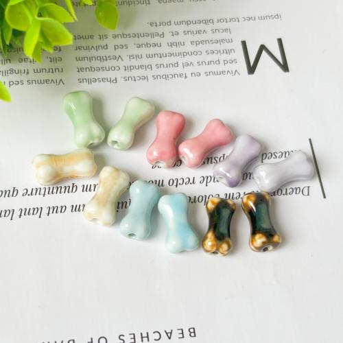 Porcelain Jewelry Beads Dog Bone DIY Approx 2.5mm Sold By PC
