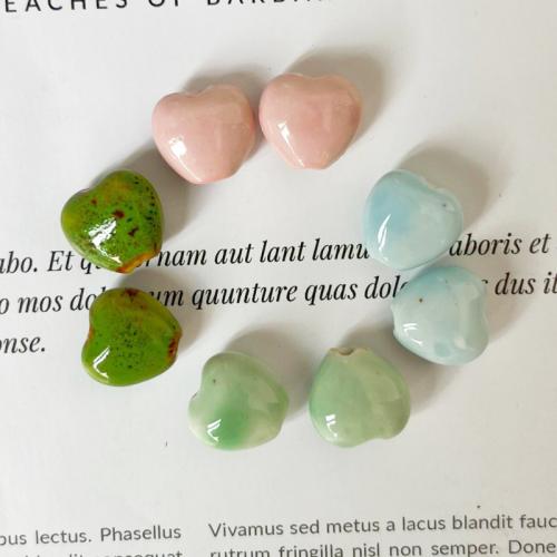 Porcelain Jewelry Beads Heart DIY Approx 2.5mm Sold By PC