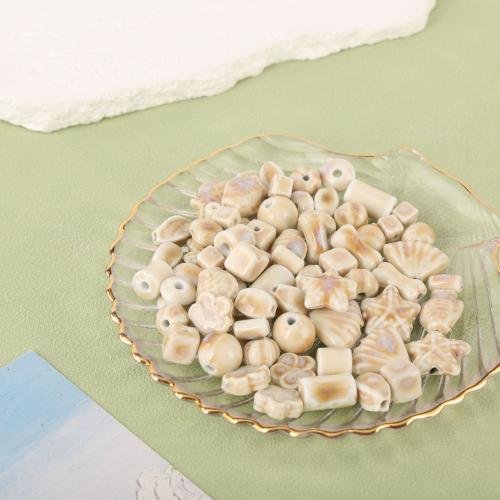 Porcelanowe koraliki, Porcelana, DIY & różne style do wyboru, żółtobrązowy, sprzedane przez PC