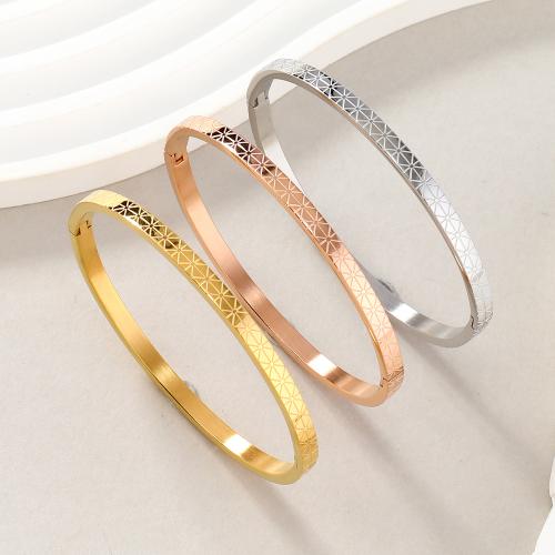 304 roestvrij staal Bangle, plated, mode sieraden & uniseks, meer kleuren voor de keuze, Binnendiameter:Ca 60mm, Verkocht door PC