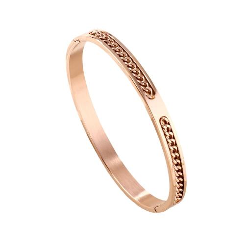 304 roestvrij staal Bangle, plated, mode sieraden & uniseks, meer kleuren voor de keuze, Binnendiameter:Ca 60mm, Verkocht door PC