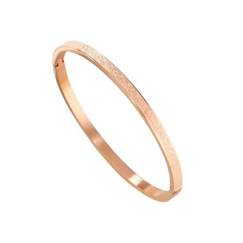 304 roestvrij staal Bangle, plated, mode sieraden & uniseks & met bloempatroon, meer kleuren voor de keuze, Binnendiameter:Ca 60mm, Verkocht door PC