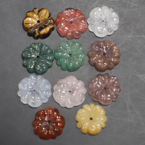 Μενταγιόν με Πολύτιμους Λίθους Κοσμήματα, Πολύτιμος λίθος, Λουλούδι, Σκαλιστή, DIY & διαφορετικά υλικά για την επιλογή, 16x16x4mm, Sold Με PC