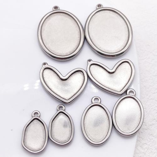 Stainless Steel Pendant Setting 304 Stainless Steel DIY & machine polishing original color Sold By PC