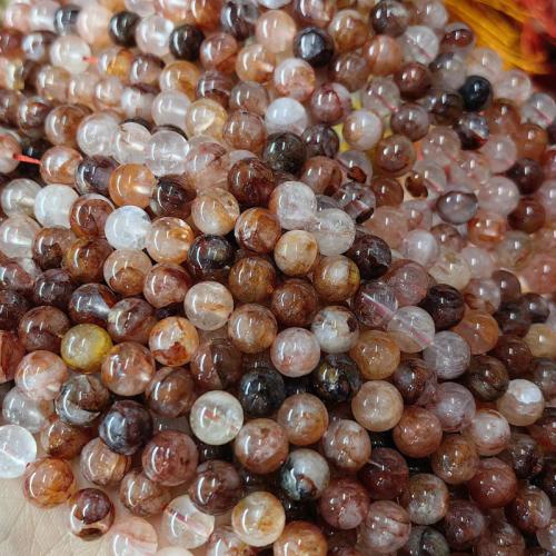 Gemstone Jewelry Beads Red Marble Glue Stone Round DIY Sold By Strand