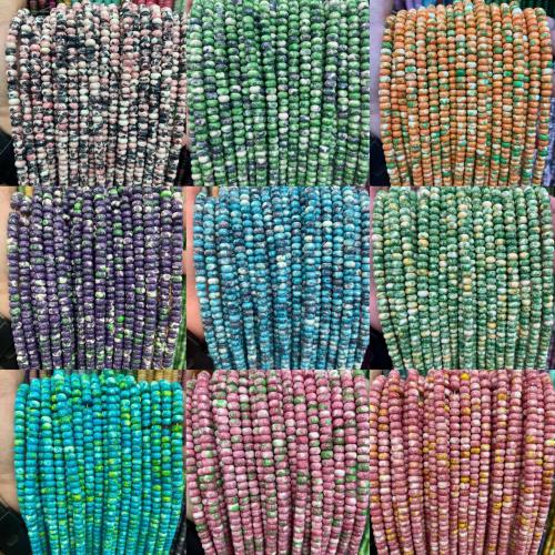 Coirníní jewelry Gemstone, Báisteach Flower Stone, Abacus, DIY, dathanna níos mó le haghaidh rogha, 4x6mm, Thart 80ríomhairí pearsanta/Snáithe, Díolta De réir Snáithe