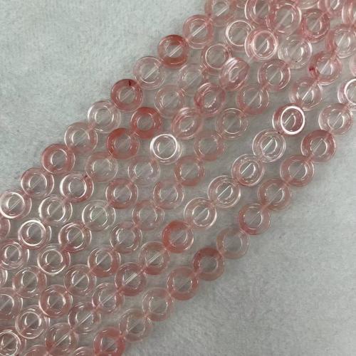 Gemstone smykker perler, Ædelsten, Donut, du kan DIY & forskellige materialer til valg, 10mm, Ca. 20pc'er/Strand, Solgt af Strand