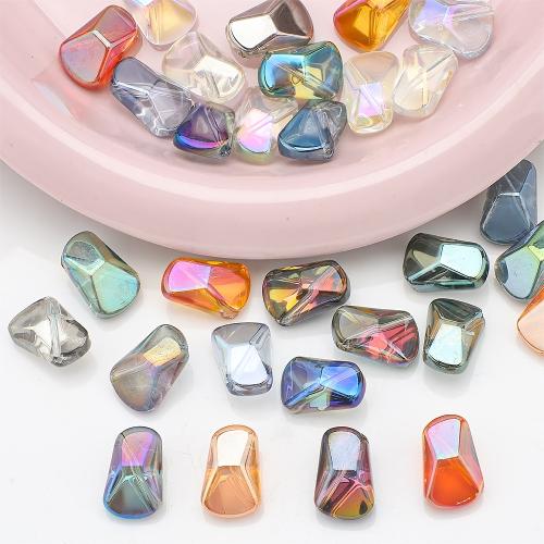 Fashion Glass Beads Geometrical Pattern polished DIY Sold By Bag