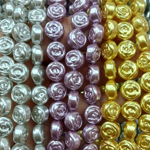 Szklane koraliki perłowe, Perła szklana, Rose, obyty, DIY, dostępnych więcej kolorów, 10mm, około 37komputery/Strand, sprzedane przez Strand