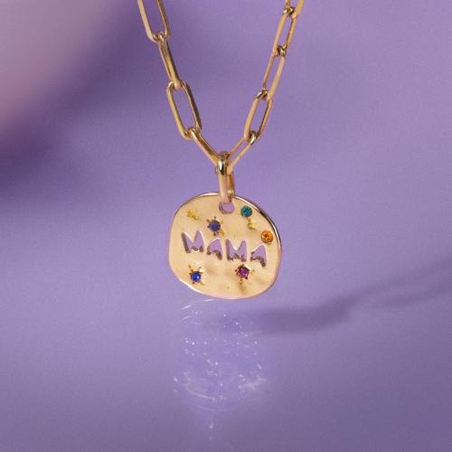 304 acciaio inox collana, with 5cm extender chain, placcato, Gioielli Festa della Mamma & stili diversi per la scelta & per la donna & con strass, Lunghezza Appross. 45 cm, Venduto da PC