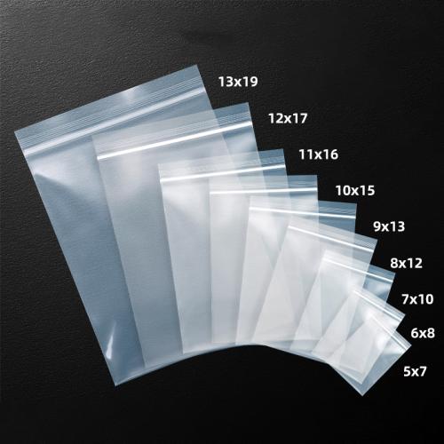 Sacola de zip, PE plástico, Retângulo, transparente & tamanho diferente para a escolha, branco, 100PCs/Bag, vendido por Bag