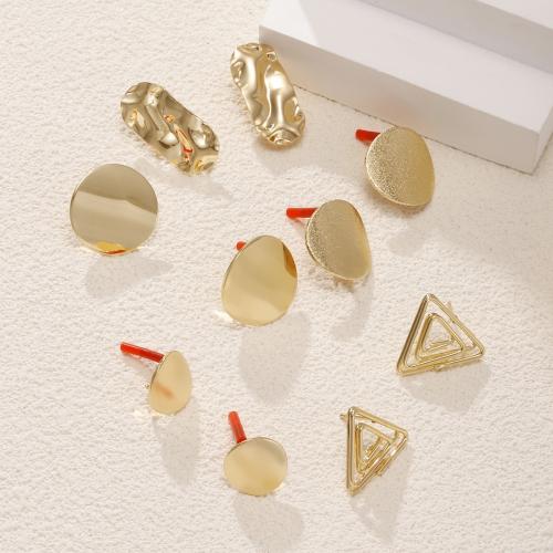 Iron Earring Post gold color plated DIY Sold By Bag