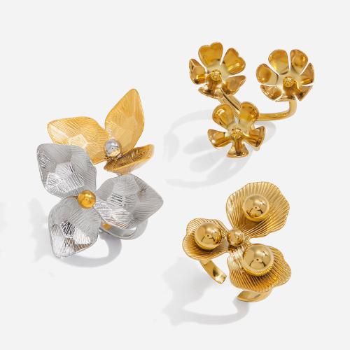 Stainless Steel Finger Ring plated fashion jewelry & adjustable & for woman Sold By PC