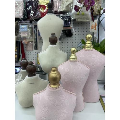 Velveteen Necklace Display with Cotton Fabric Sold By PC