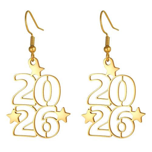 304 roestvrij staal Drop Earring, Aantal, voor vrouw & hol, meer kleuren voor de keuze, 25x28mm, Verkocht door pair