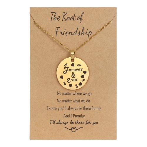 304 acciaio inox collana, with 5cm extender chain, Cerchio piatto, placcato color oro, Gioielli Festa della Mamma & stili diversi per la scelta & con modello lettera & per la donna, Lunghezza Appross. 45 cm, Venduto da PC