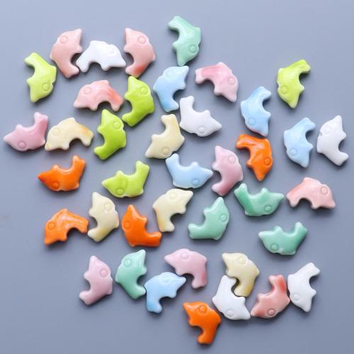 Porcelain Jewelry Beads Dolphin DIY Approx 2.5mm Sold By Lot