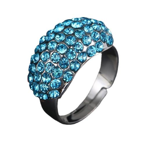 Brass Cuff Finger Ring plated for woman & with rhinestone US Ring Sold By PC
