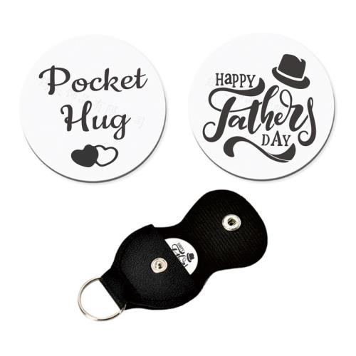 304 Stainless Steel Decision Maker Flat Round & with letter pattern & for man original color 30mm Sold By PC