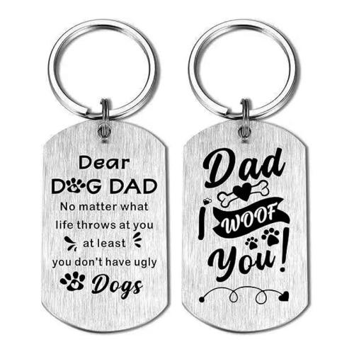 304 Stainless Steel Key Clasp Unisex & with letter pattern & brushed & double-sided original color Sold By PC