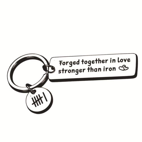 304 Stainless Steel Key Clasp Rectangle polished laser pattern & Unisex & with letter pattern original color Sold By PC