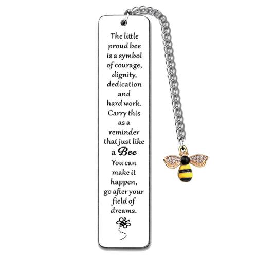 304 Stainless Steel Bookmark Rectangle polished laser pattern & Unisex & with letter pattern & brushed & with rhinestone original color Sold By PC