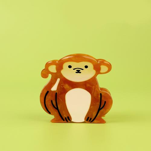 Acetate Hair Claw Clip Monkey handmade fashion jewelry & for woman Sold By PC