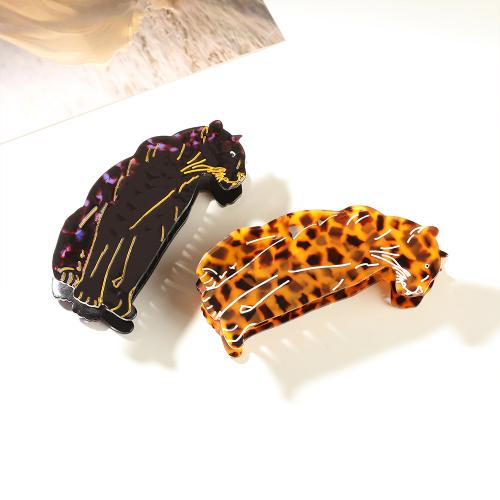 Acetate Hair Claw Clip Leopard handmade fashion jewelry & for woman Sold By PC