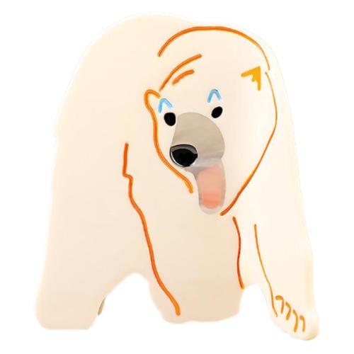 Acetate Hair Claw Clip Polar Bear handmade fashion jewelry & for woman Sold By PC
