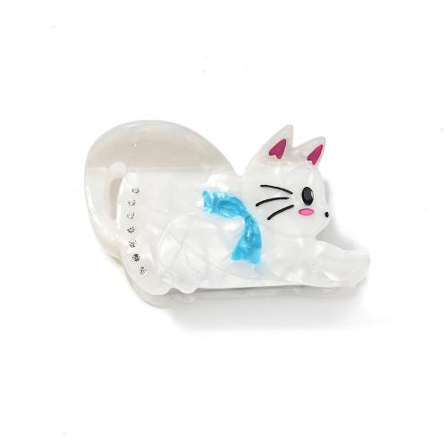 Acetatark Hair Claw Clip, Cat, Nuttet & for kvinde, 85x45x50mm, Solgt af PC