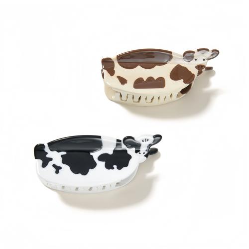 Acetátový list Hair Claw Clip, Kráva, Fajn & pro ženy, více barev na výběr, 91x31x31mm, Prodáno By PC