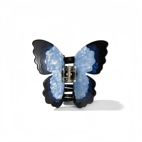 Acetate Hair Claw Clip Butterfly cute & for woman blue Sold By PC