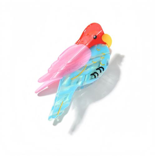 Acetátový list Hair Claw Clip, Pták, Fajn & pro ženy, multi-barevný, 116x55x48mm, Prodáno By PC