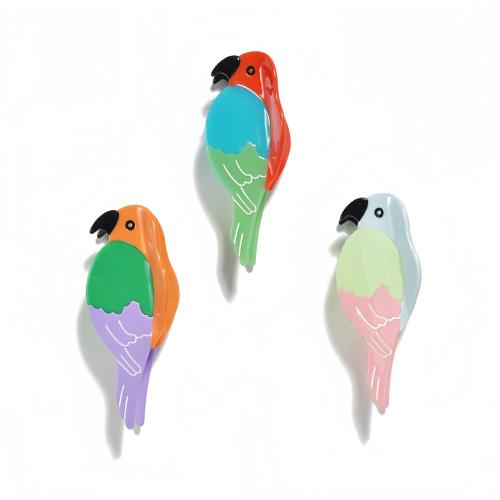Acetatark Hair Claw Clip, Parrot, Nuttet & for kvinde, flere farver til valg, 115x45mm, Solgt af PC