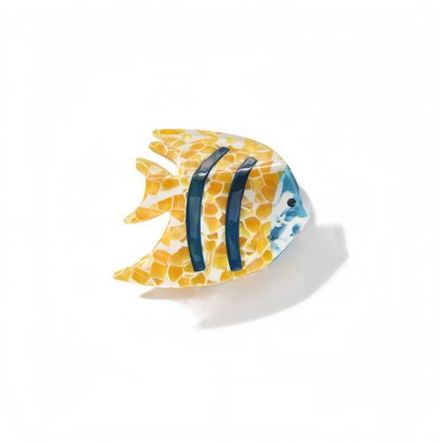 Acetátlap Hair Claw Clip, Hal, cuki & a nő, 55x55x45mm, Által értékesített PC