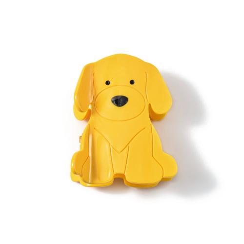 Acetátlap Hair Claw Clip, Kutya, cuki & a nő, sárga, 83x43x67mm, Által értékesített PC