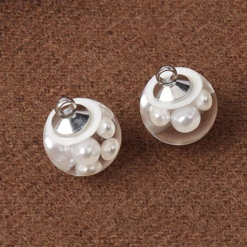 Hars Shank Button, DIY, wit, 11.50mm, 50pC's/Bag, Verkocht door Bag