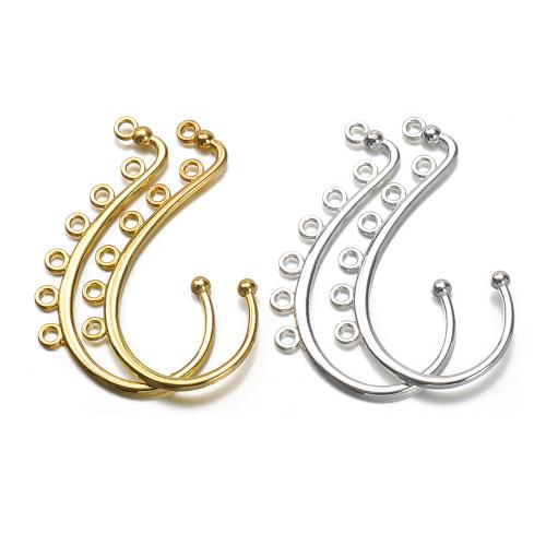 Zinc Alloy Cuff Earring Finding plated multihole & DIY Sold By Bag