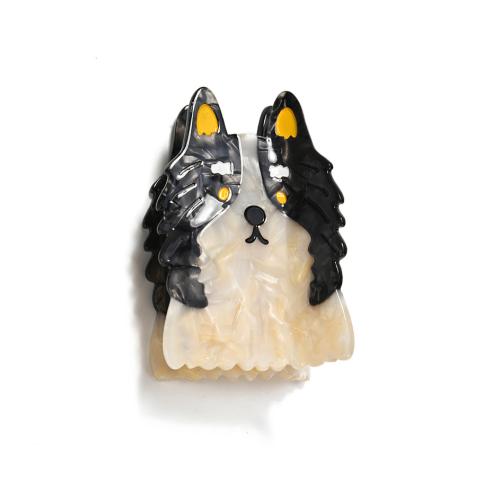 Acetatark Hair Claw Clip, Hund, Nuttet & for kvinde, 85x50x46mm, Solgt af PC