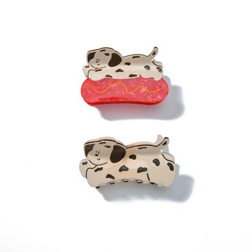 Acetate Hair Claw Clip Dog cute & for woman Sold By PC