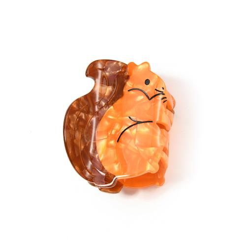 Acetatark Hair Claw Clip, Squirrel, Nuttet & for kvinde, 73x55x46mm, Solgt af PC