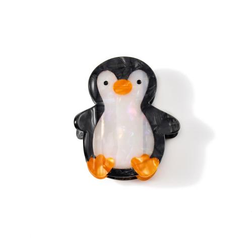 Acetatark Hair Claw Clip, Penguin, Nuttet & for kvinde, 70x42x82mm, Solgt af PC