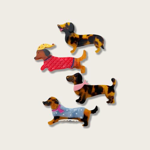 Arkusz octanu Spinka do włosów, ze Stop cynku, Pies, Ładna & różne style do wyboru & dla kobiety, 73x43mm, sprzedane przez PC