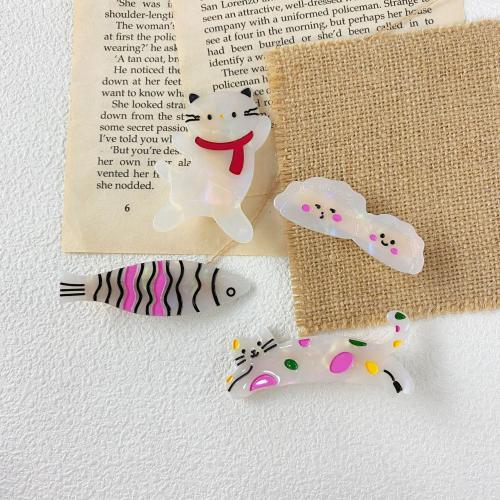 Foglio di acetato clip a becco, Cartone animato, Carino & stili diversi per la scelta & per la donna, 60x41x14mm, Venduto da PC