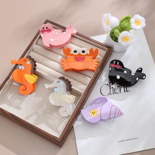 Acetate Hair Claw Clip Cartoon cute & for woman Sold By PC