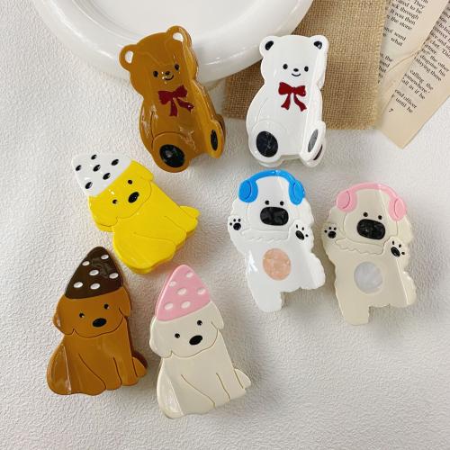 Acetate Hair Claw Clip Dog cute & for woman Sold By PC