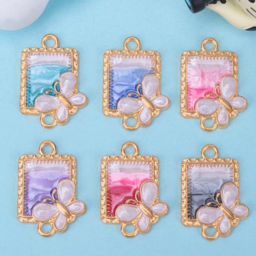 Zinklegering dieren connectors, Zinc Alloy, gold plated, DIY & glazuur & 1/1 lus, meer kleuren voor de keuze, 15x22mm, Verkocht door PC