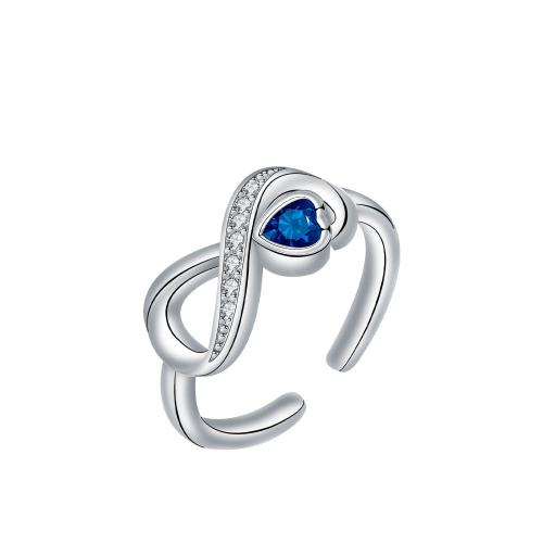 cobre Cuff Ring Finger, Infinito, banhado, Dia das Mães Jóias & micro pavimento em zircônia cúbica & para mulher, tamanho:8, vendido por PC