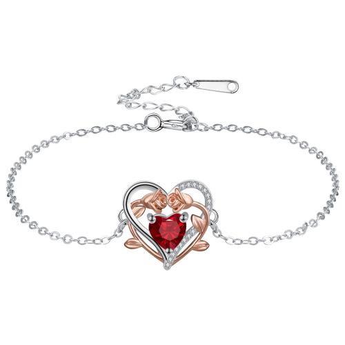 laiton bracelet, avec 4cm chaînes de rallonge, coeur, Placage, Bijoux Fête des Mères & pavé de micro zircon & pour femme, plus de couleurs à choisir, Longueur Environ 17 cm, Vendu par PC